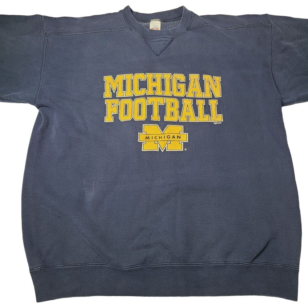 Vintage Michigan Wolverines Crewneck Sweatshirt Men's XL Discus Athletics 90's